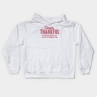 Simply Thankful Kids Hoodie